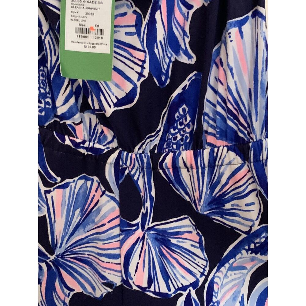 Lilly Pulitzer Aleatha Reel Life Strapless Jumpsuit New Tag Xs Tie Waist Ruffle - Picture 8 of 10